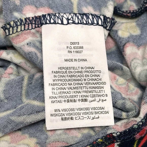 Boden Evelyn Jersey Midi Dress French Navy Multi Floral Long Sleeve Dress‎ Sz 2P - Picture 5 of 10